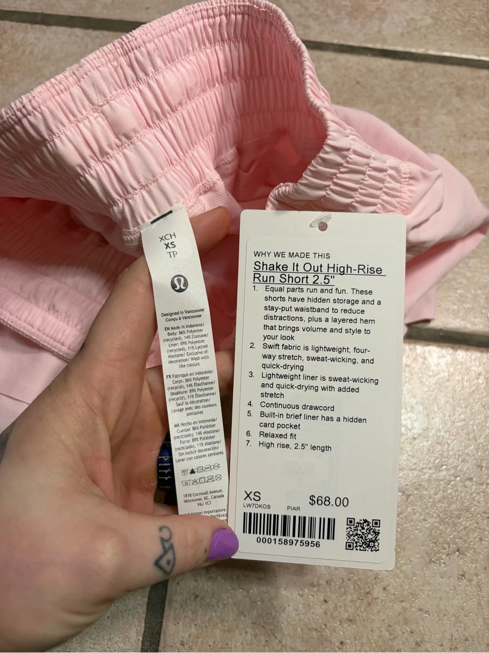 NWT Lululemon Shake It Out High-Rise Running Short 2.5